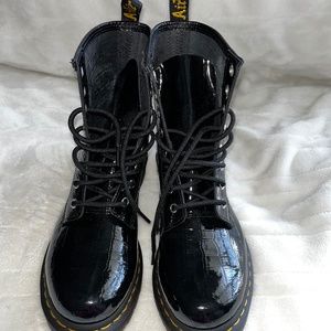 Dr.Martens 1460 Patent Leather Croc Print Boots